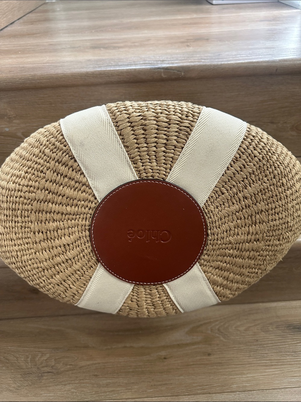 Authentic Chloe x Mifuko Woody Large raffia tote - Picture 8 of 16